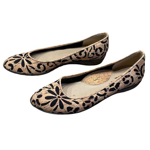 Sesto Meucci Floral Cork Ballet Flats Women's Sz 6.5M New Floor Model Condition - Picture 3 of 10